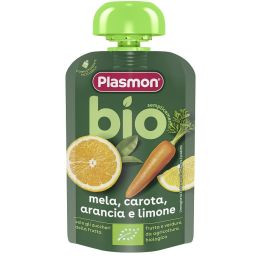 Plasmon Omogeneizzato Biologico Mela Carota Arancia Limone 100 g