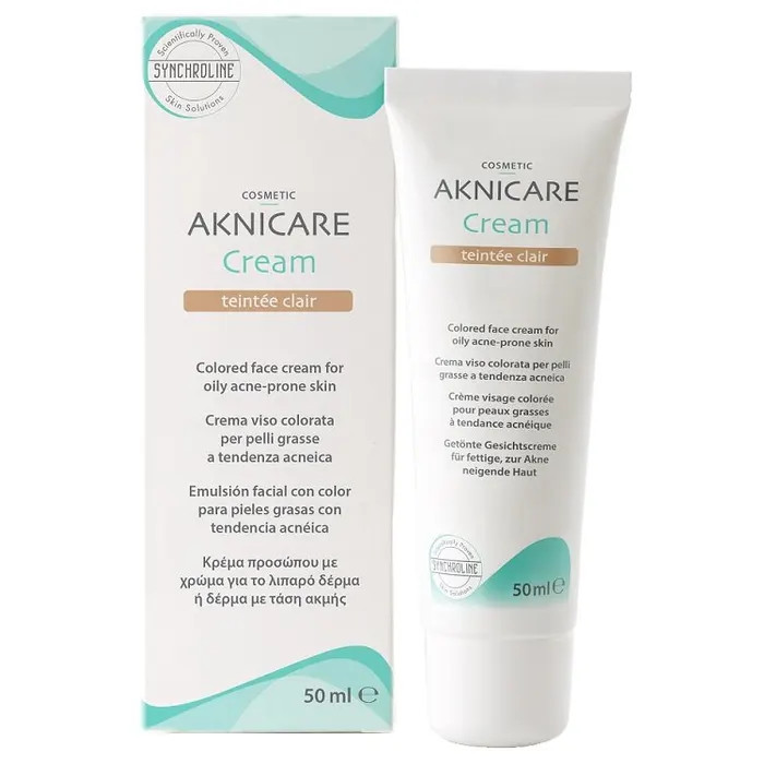 Synchroline Aknicare Crema Colorata Teintée Clair Pelli Grasse Acneiche 50 ml