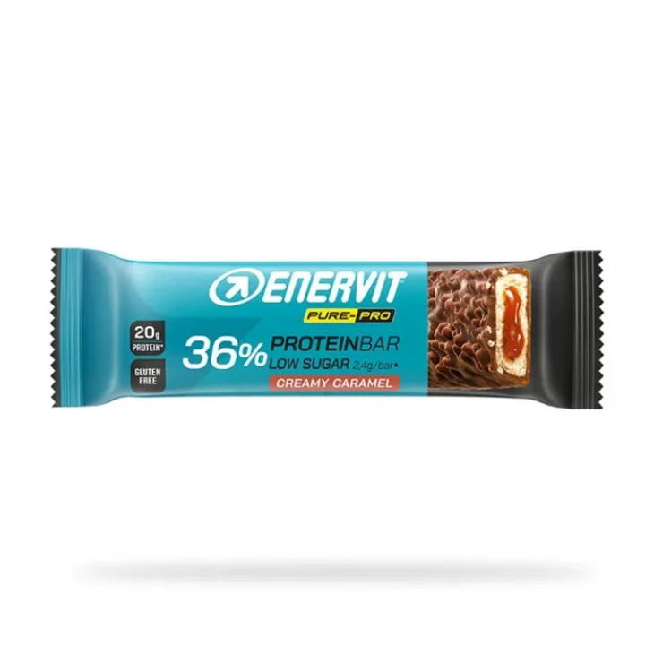 Enervit Barretta Proteica 36% Proteine Senza Glutine Gusto Caramello 55 g