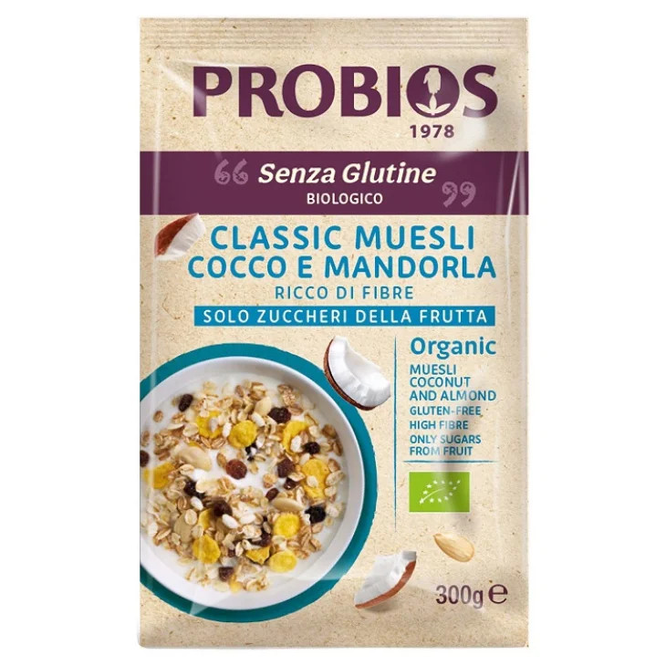 Probios Muesli Cocco E Mandorla Biologico Ricco Di Fibre 300 g