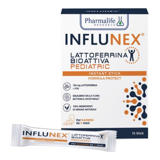 Pharmalife Research Influnex Lattoferrina Integratore Bambini 15 Stick Pack