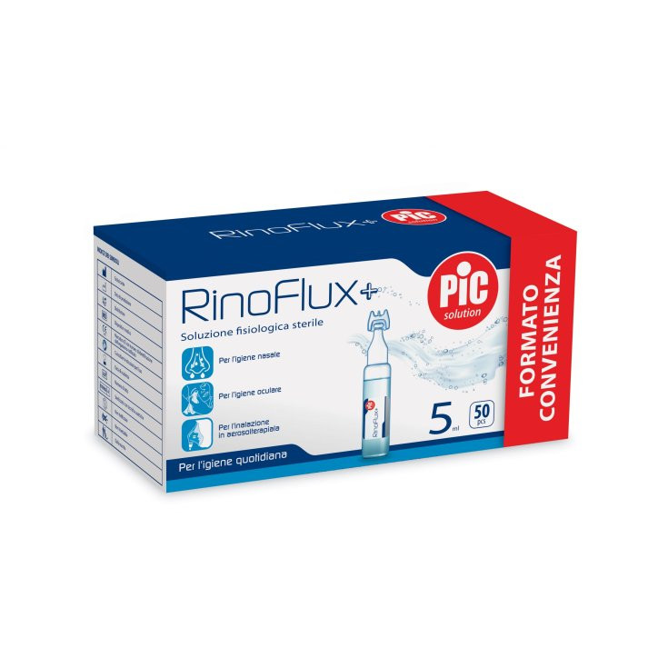 Pic RinoFlux+ Soluzione Salina Isotonica Sterile Monouso 5ml 50 Pezzi