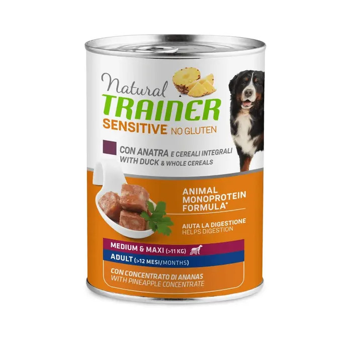Natural Trainer Sensitive Cibo Umido Cani Adulti Gusto Anatra 400g