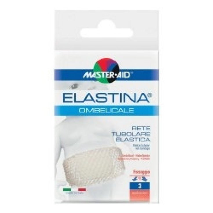 Master - Aid Elastina Kit Ombelicale Rete Tubolare con 3 Garze Sterili Neonati