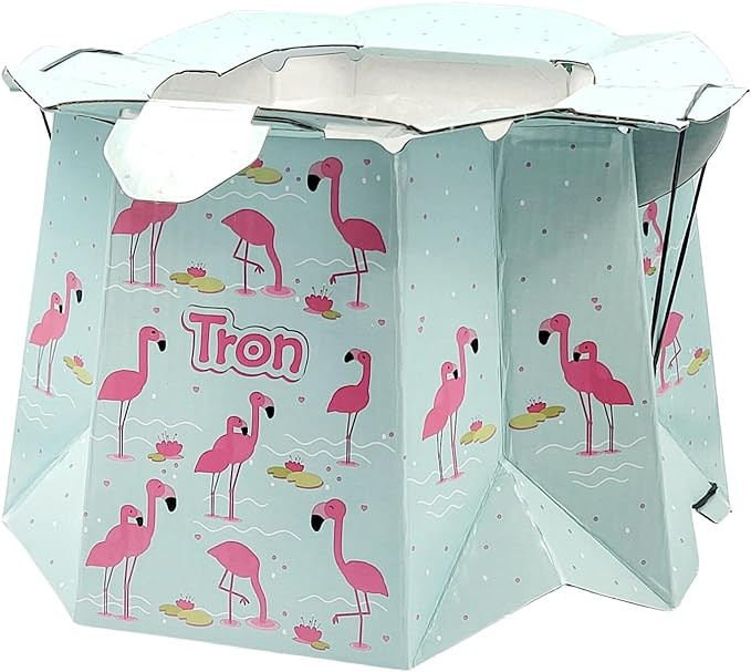 Tron Vasino Usa e Getta Rosa con Motivo Fenicottero