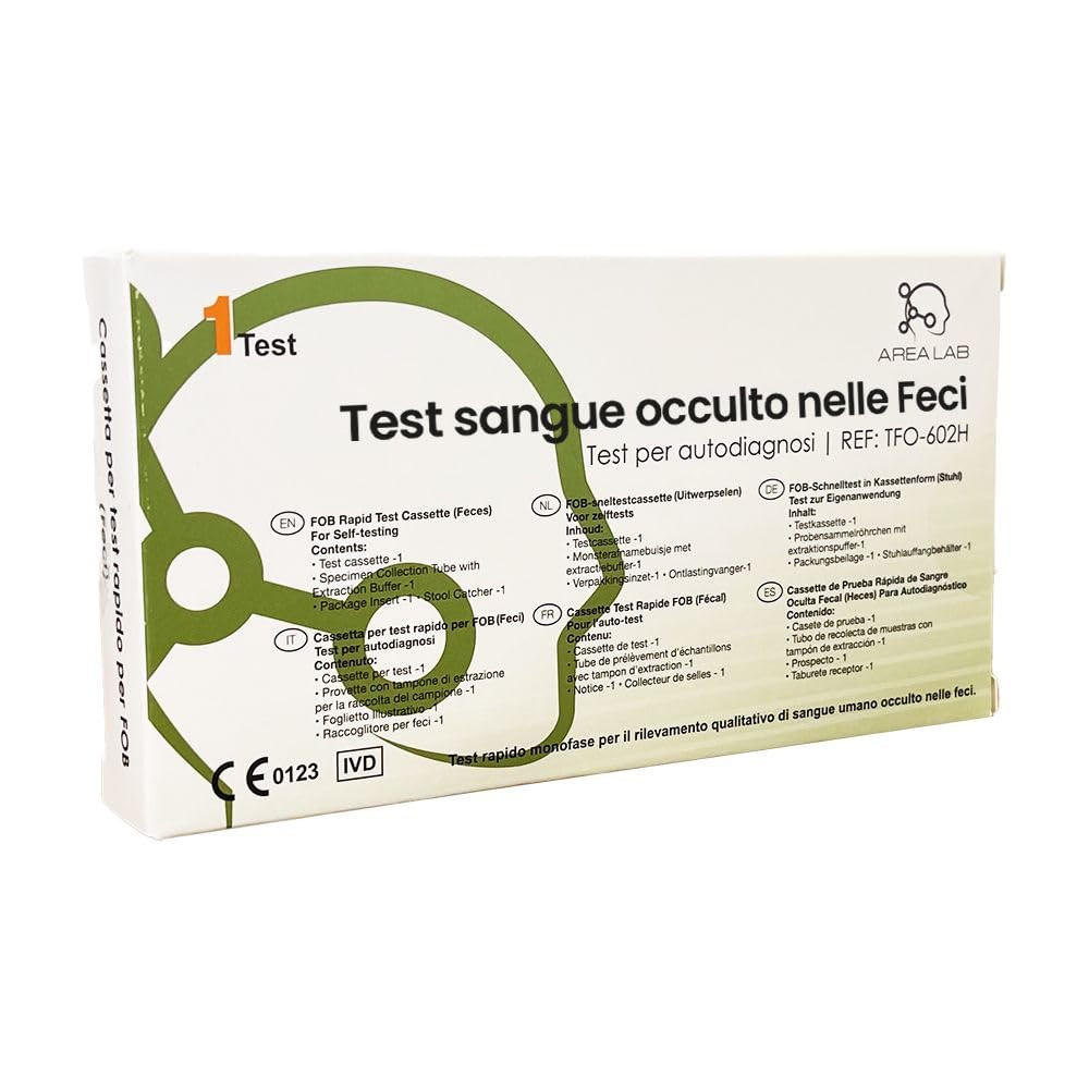 Area Lab Srls Test Autodiagnostico Sangue Occulto Feci Kit Rapido in Vitro