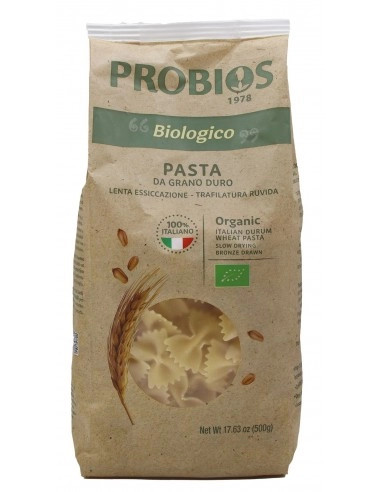 Probios Farfalle Pasta Biologica Semola di Grano Duro Artigianale 500g