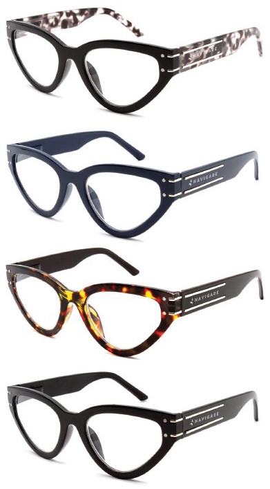 Navigare NAL671 Occhiali da Lettura Premontati +1.00 Nero Maculato Grigio Flex