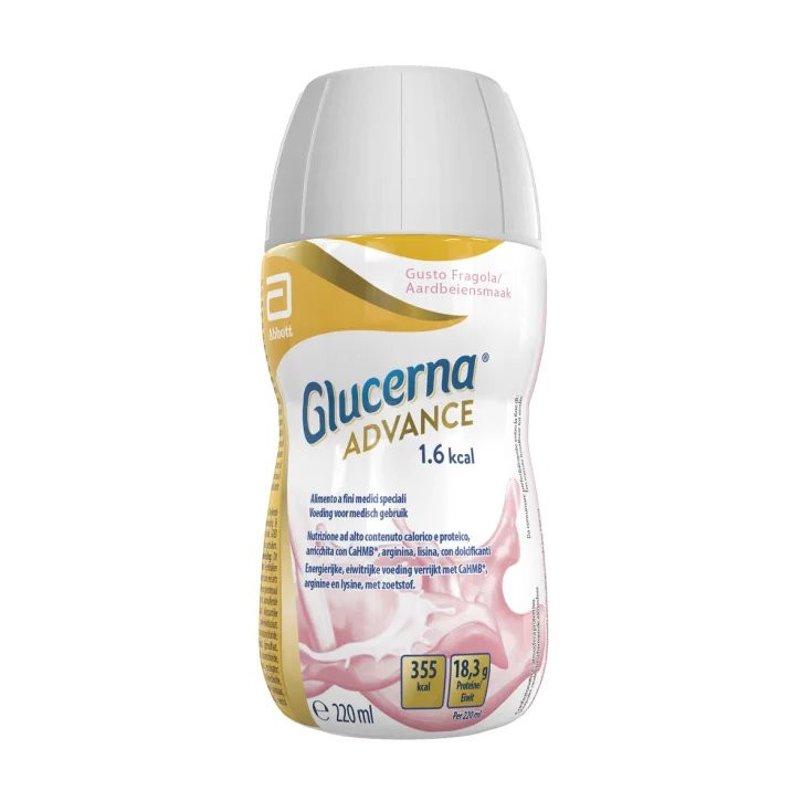 Abbott Glucerna Advance Integratore Ipercalorico per Diabetici Fragola 220ml