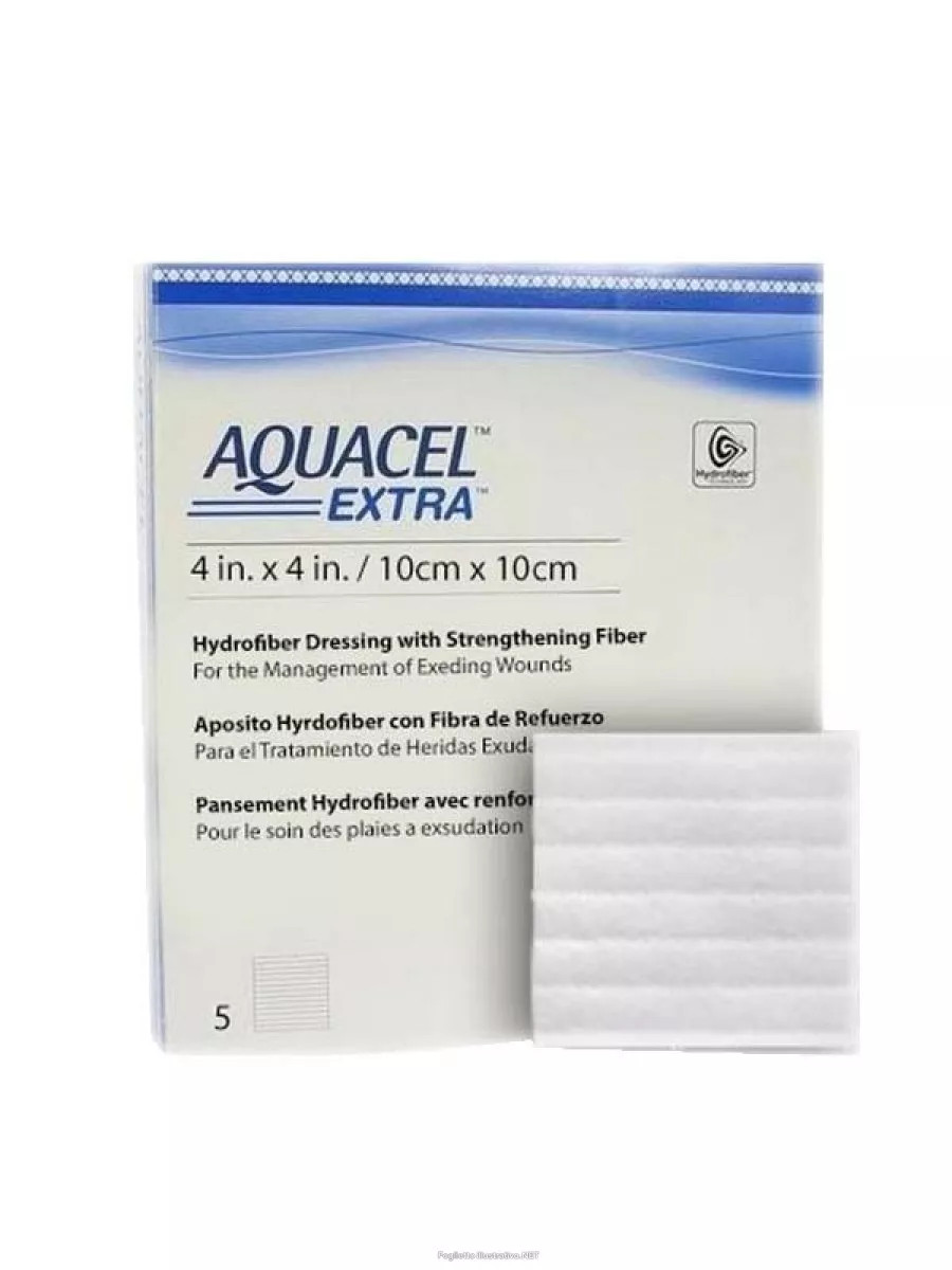Convatec Italia Aquacel Extra Medicazione Sterile Hydrofiber 10x10 cm 5 Pezzi
