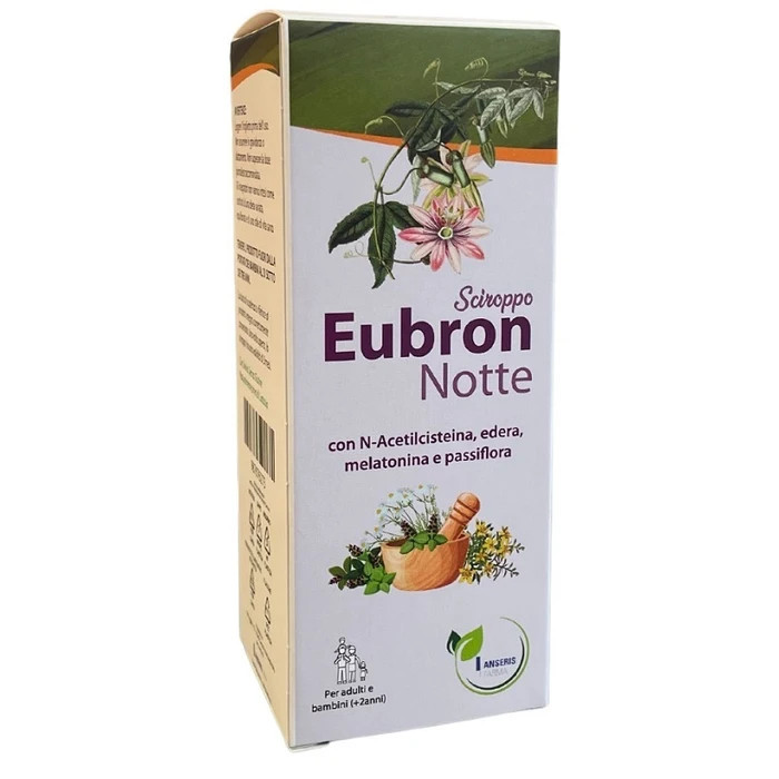 Anseris Farma Eubron Notte Sciroppo per Tosse e Sonno con Melatonina 150ml