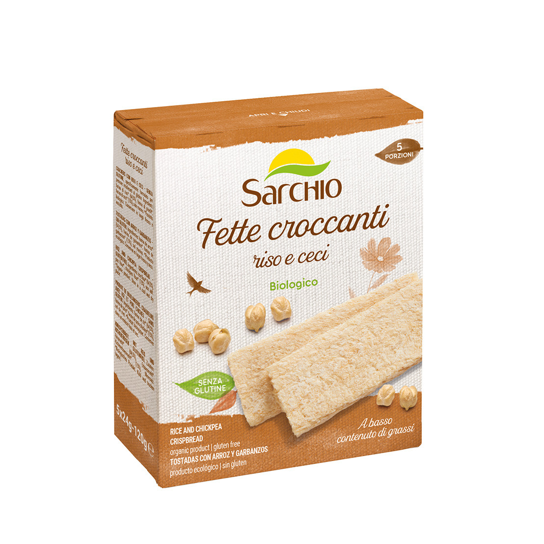 Sarchio Fette Croccanti Riso e Ceci Biologico Senza Glutine 120g