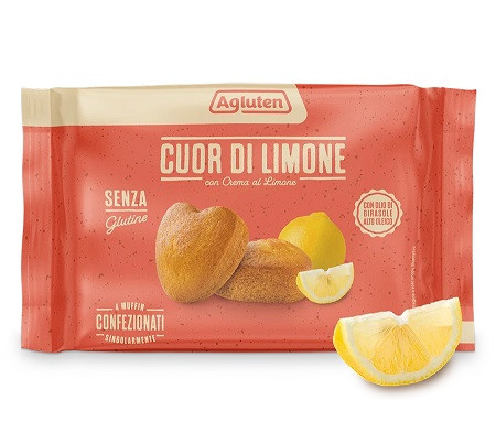 Agluten Cuor di Limone Muffin Senza Glutine 4 Pezzi 150g