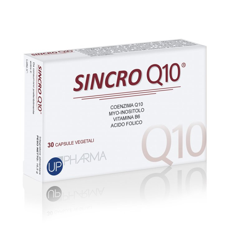Up Pharma Sincro Q10 Integratore Coenzima Q10 Myo Inositolo Vitamina B6 30 Capsule