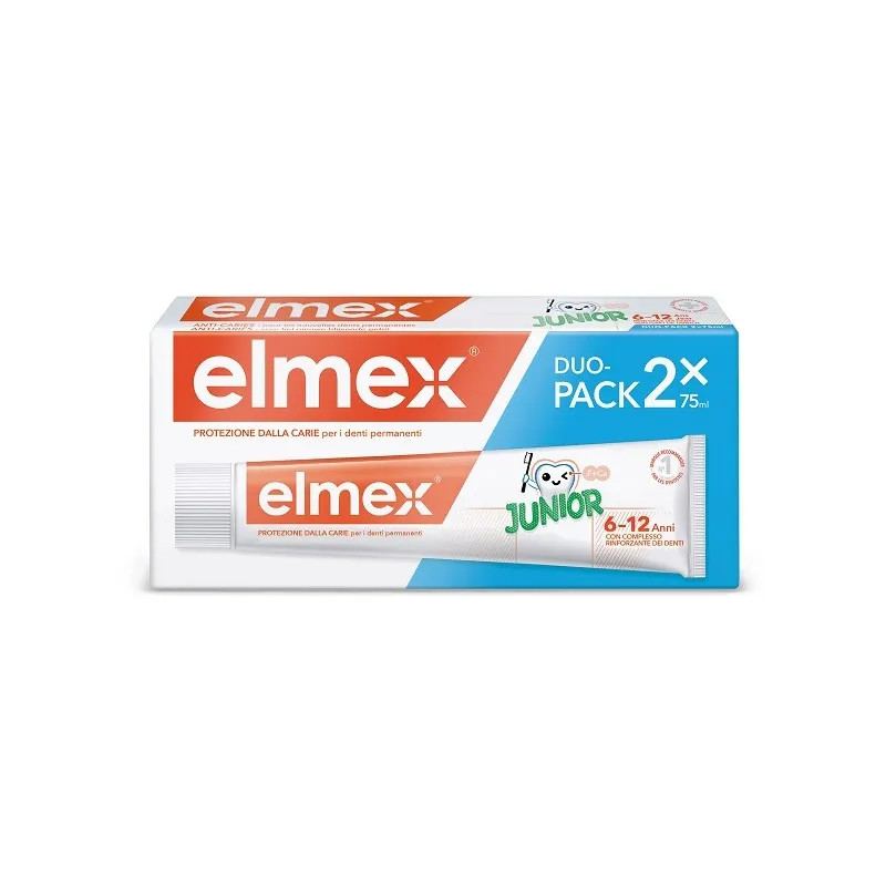 Elmex Junior Dentifricio 6 - 12 Anni Duopack 2x75ml Fluoruro 1400ppm