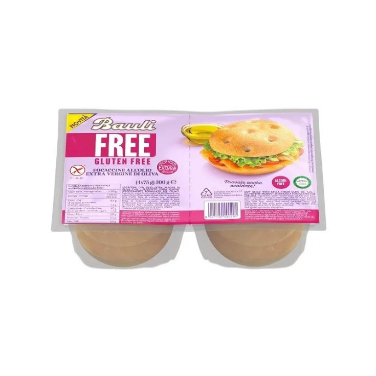 Bauli Focaccine Senza Glutine con Olio Extra Vergine di Oliva 300g