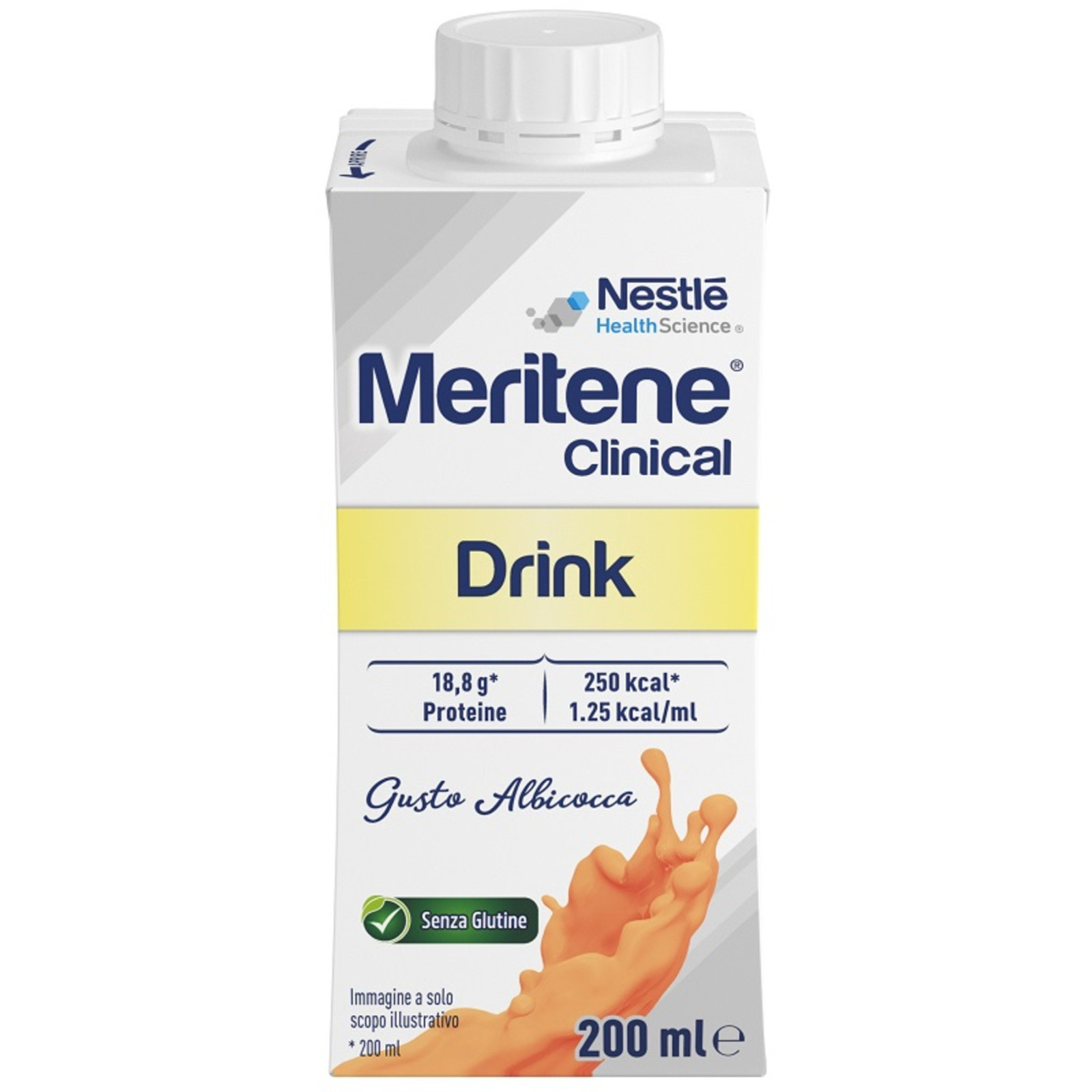 Nestlé Meritene Clinical Albicocca Integratore Iperproteico Senza Glutine 200ml
