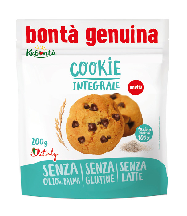 Ke Bontà Cookie Integrali con Gocce di Cioccolato Senza Glutine Senza Lattosio 200g
