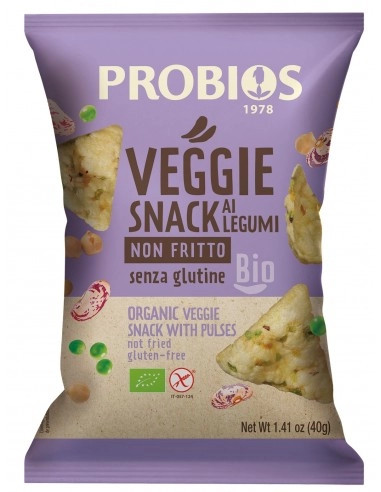 Probios Protein Rings Snack Proteico Biologico Vegano Chips di Legumi