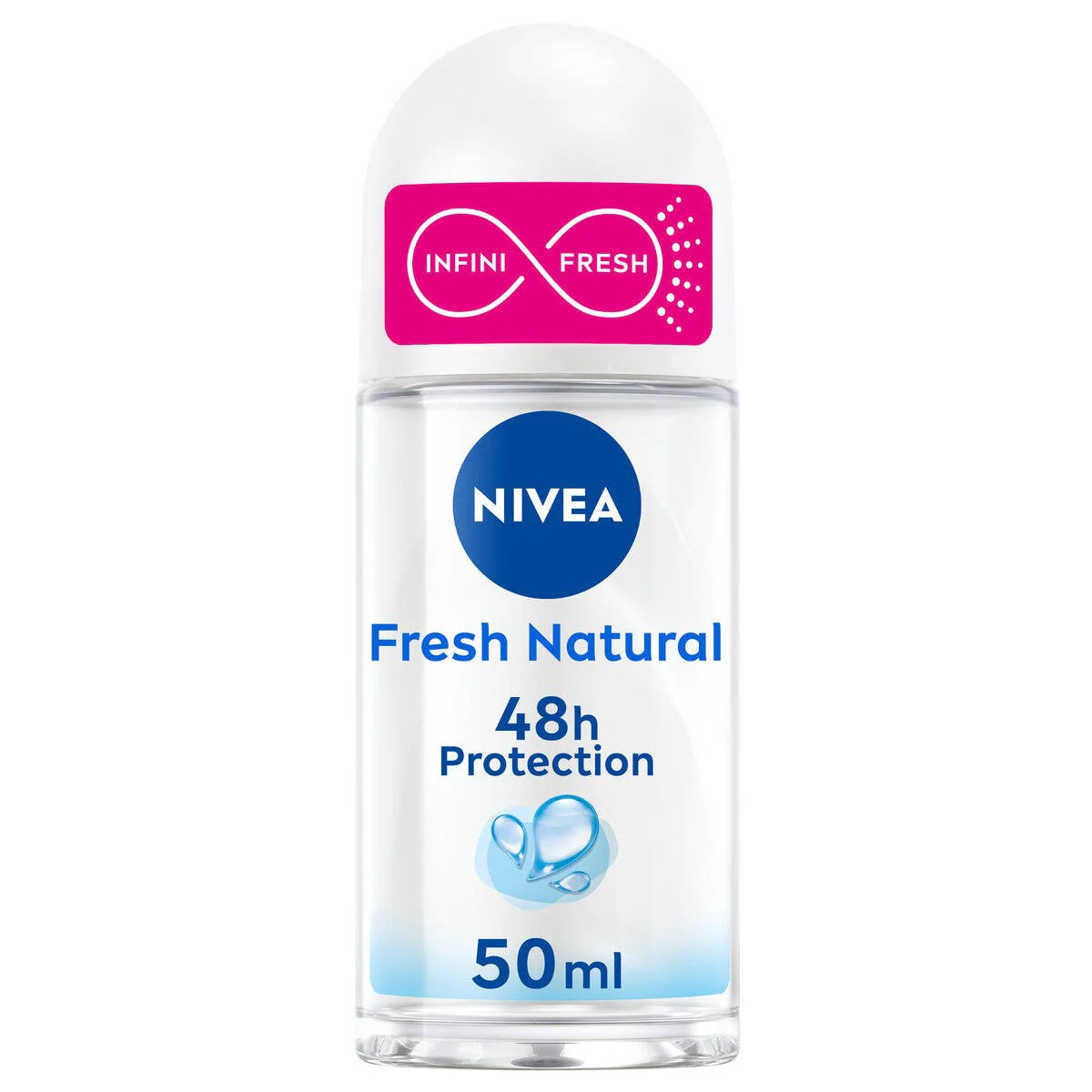 Nivea Fresh Natural Deodorante Roll On 0% Alluminio Protezione 48h 50 ml