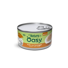 Oasy Natury Soft Jelly Pollo e Formaggio Alimento Umido Gatti Lattina 150g
