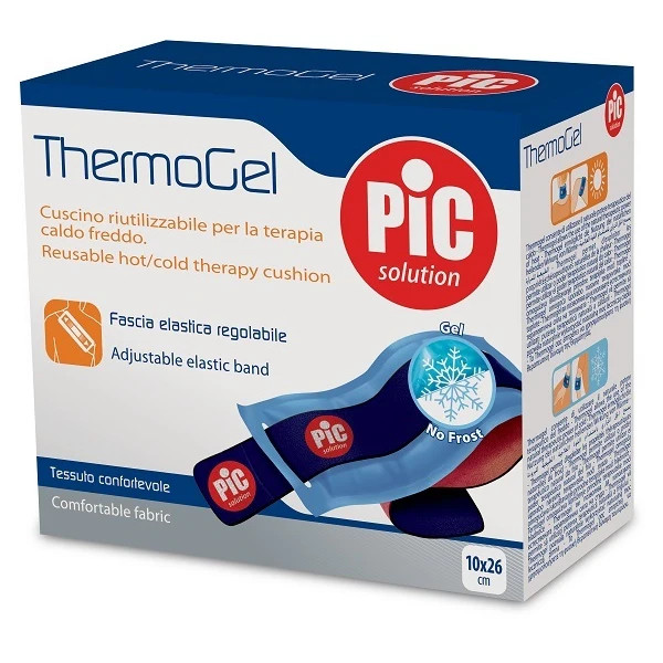 Pikdare Thermogel Cuscino Terapeutico Caldo Freddo con Fascia Elastica 10x26cm