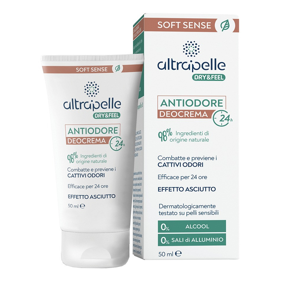 Altrapelle Dry Feel Deocrema Antiodore 24h 98% Naturale Testato 50 ml