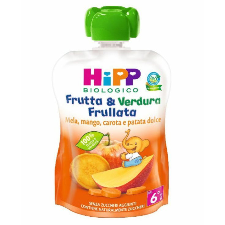 Hipp Bio Frutta e Verdura Frullata Mela Mango Banana Carota per Bambini 90g