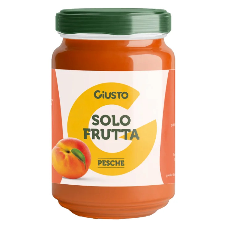 Giusto Solo Frutta Confettura di Pesche 100% Frutta Senza Glutine 220g