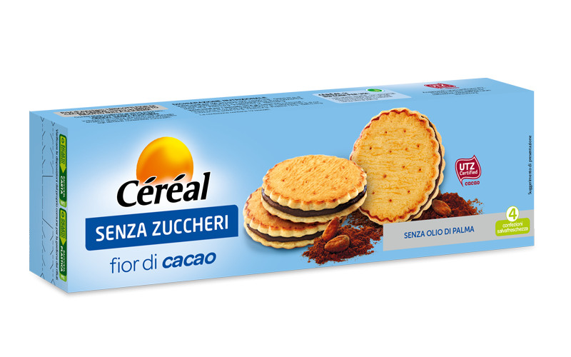 Cereal Fior di Cacao Biscotti Senza Zucchero e Senza Olio di Palma 196g