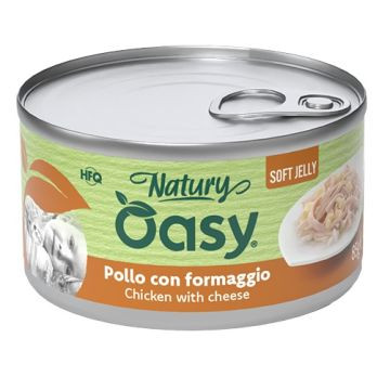 Oasy Natury Soft Jelly Alimento Complementare Gatti Adulti Pollo Formaggio 85g