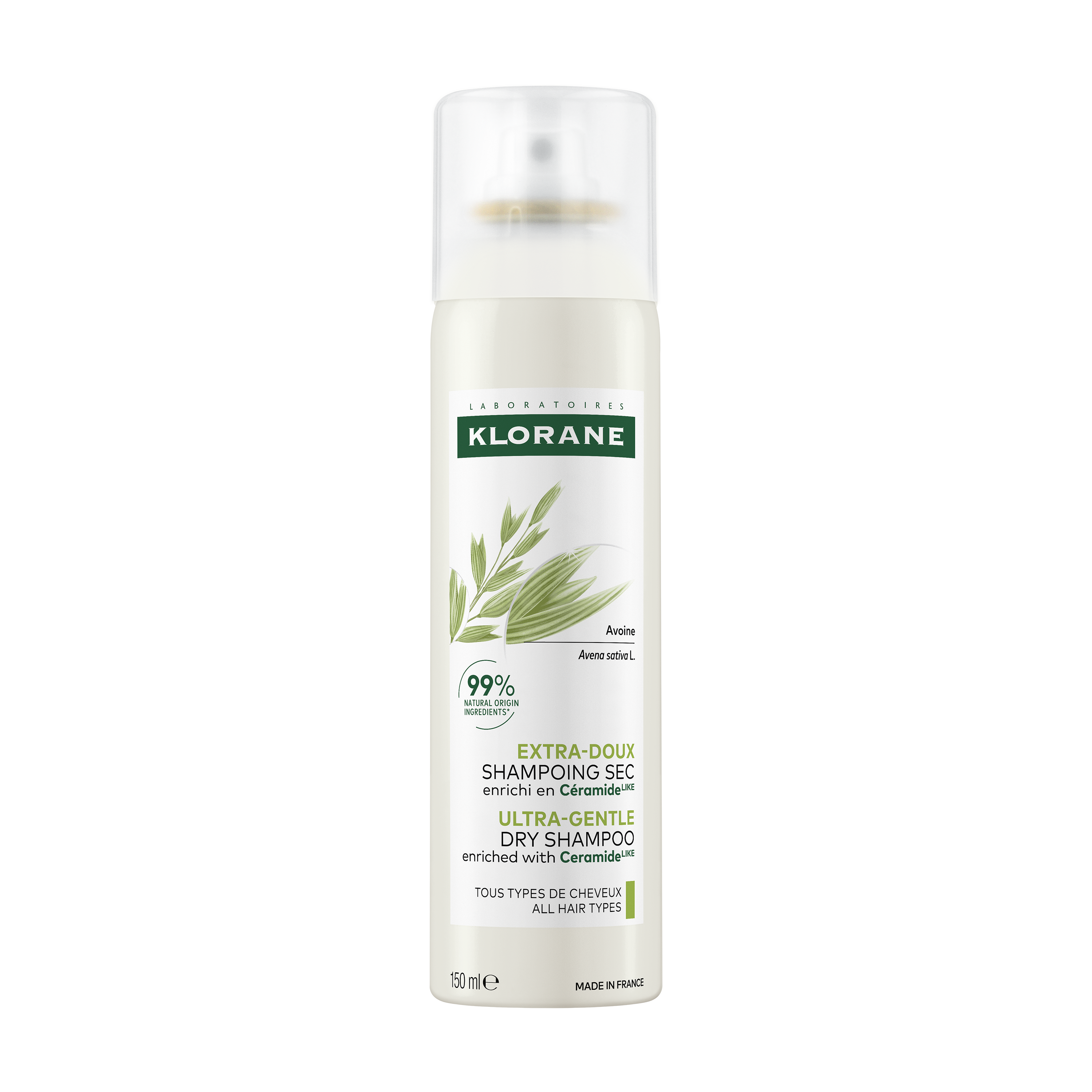Klorane Shampoo Secco Extra Delicato Avena&Ceramide Spray 150 ml Nuova Formula