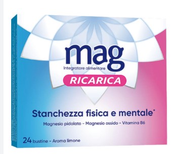Mag Ricarica 24 Ore Integratore per Stanchezza e Affaticamento 24 Bustine da 4 g