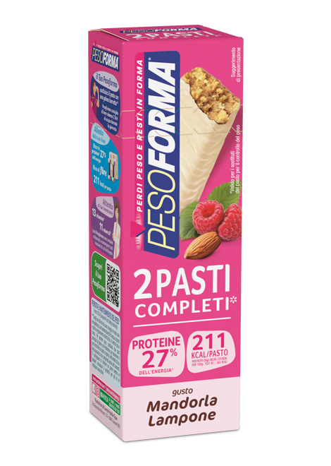 Pesoforma Barrette Dietetiche Mandorla e Lampone 2 barrette