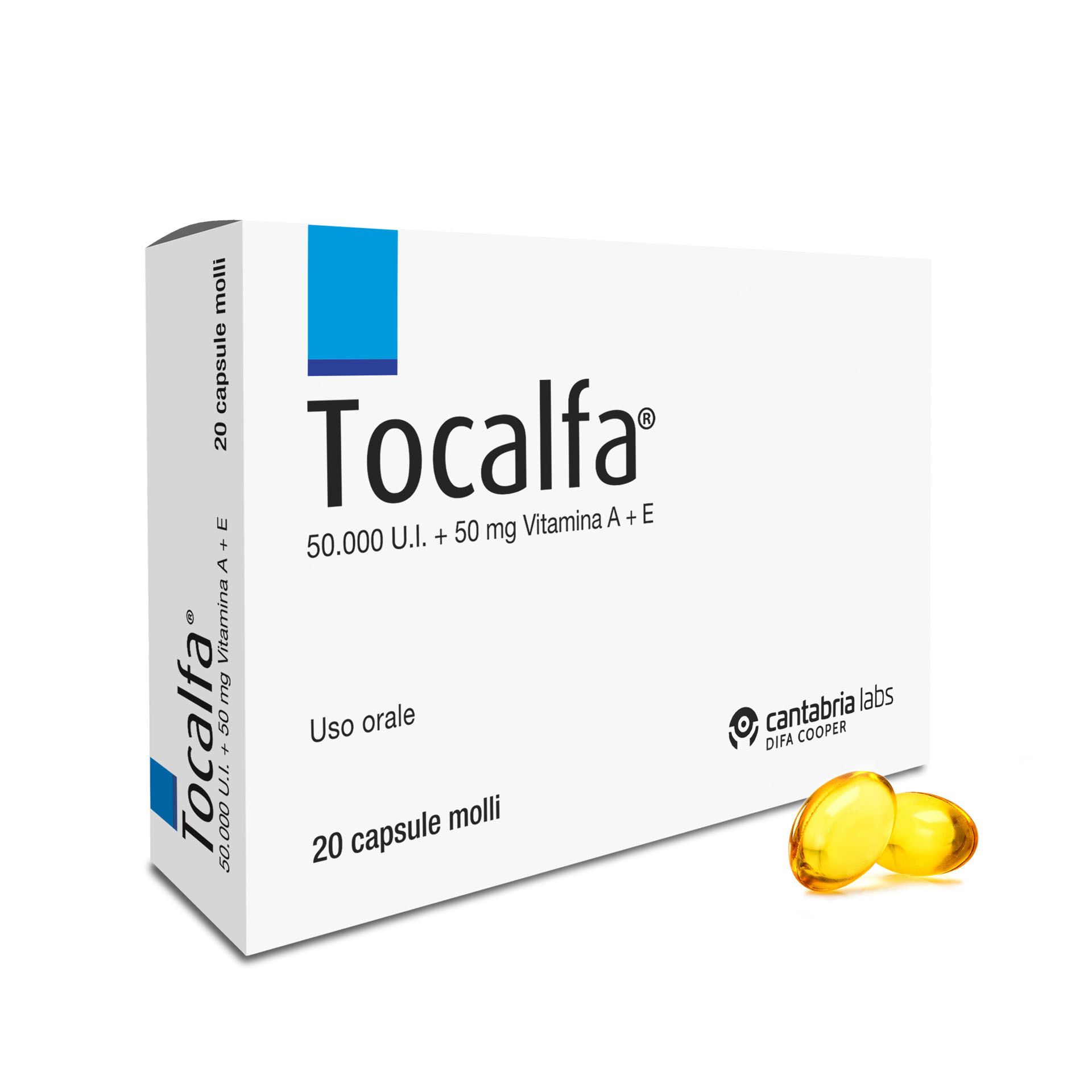 Tocalfa 50.000 UI+ 50 mg 20 capsule molli