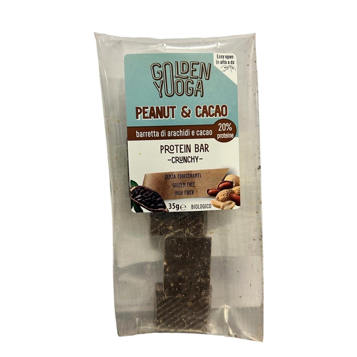 Golden Yooga Peanut & Cacao Barretta di Arachidi e Cacao 6 X 35 g