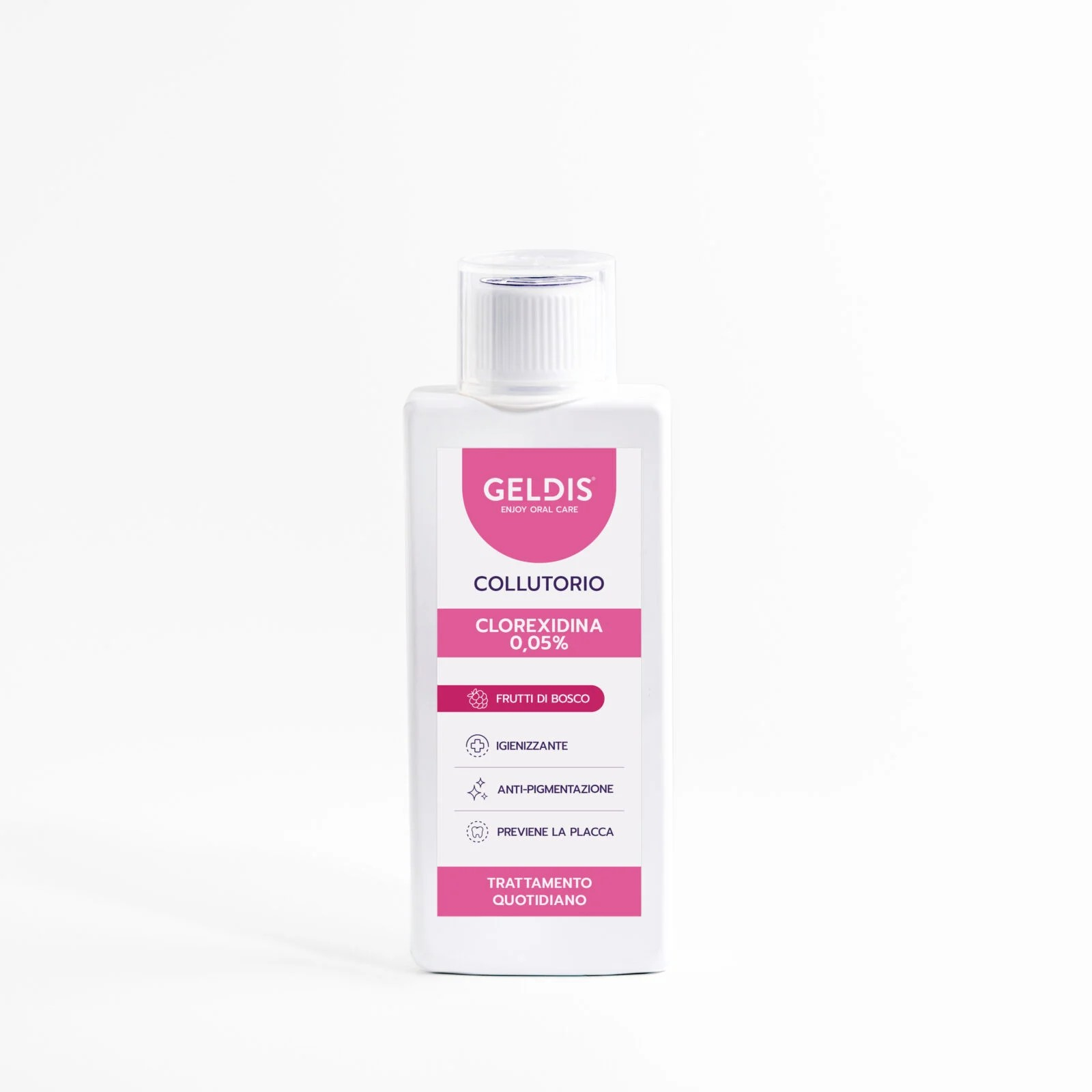 Geldis Collutorio Clorexidina 0,05% Gusto Frutti di Bosco 200 ml