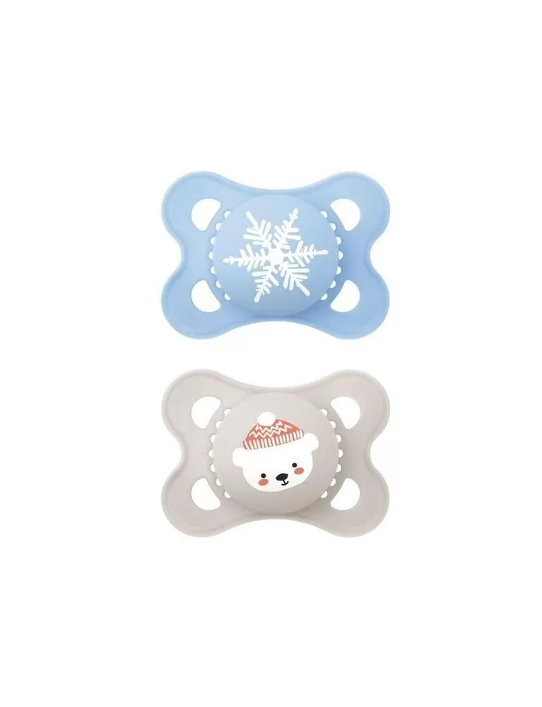 MAM Original 2 - 6 mesi Succhietto in Silicone Winter Limited Edition Maschio 2 pezzi