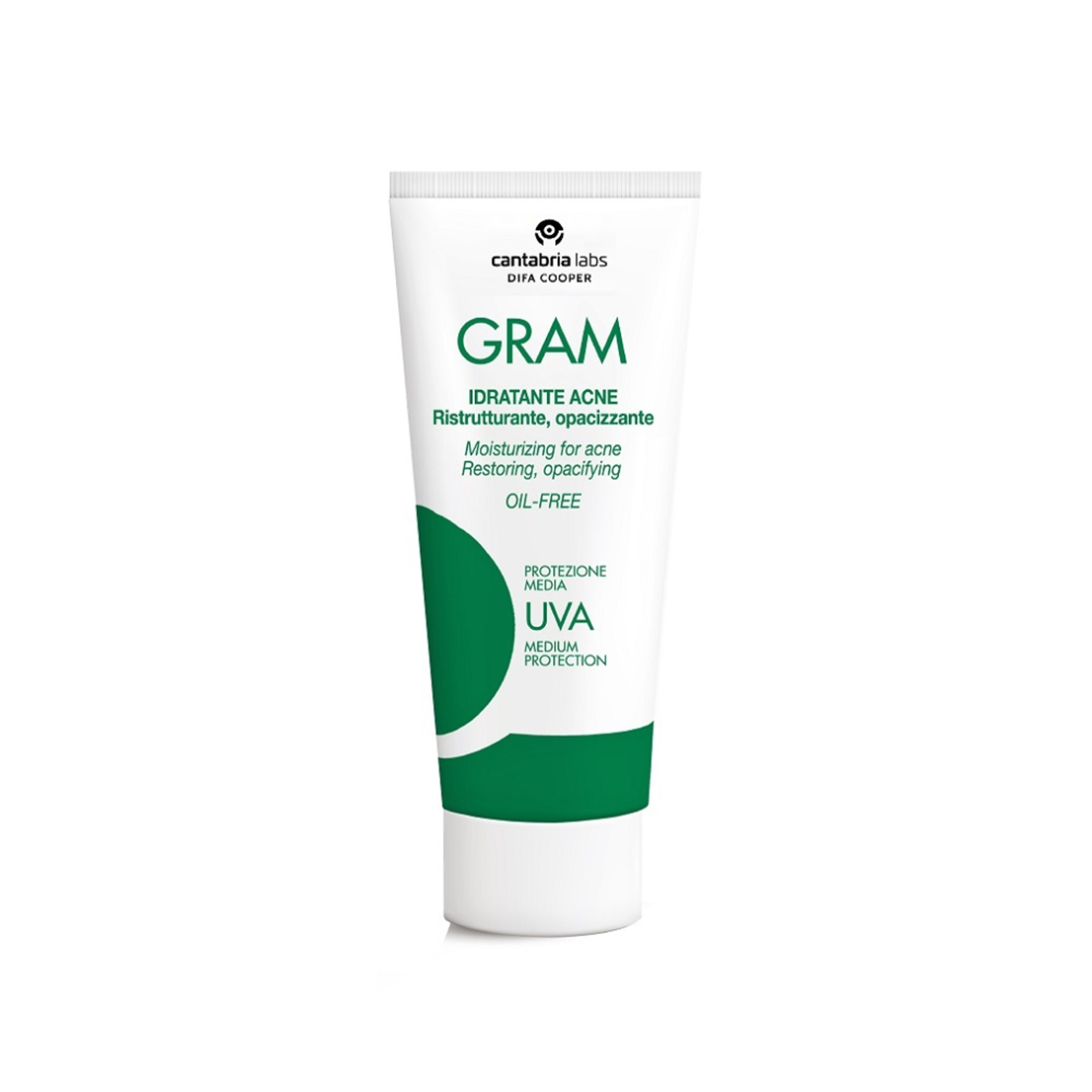 Gram Crema idratante acne e ristrutturante opacizzante antimicrobico cutaneo 50 ml