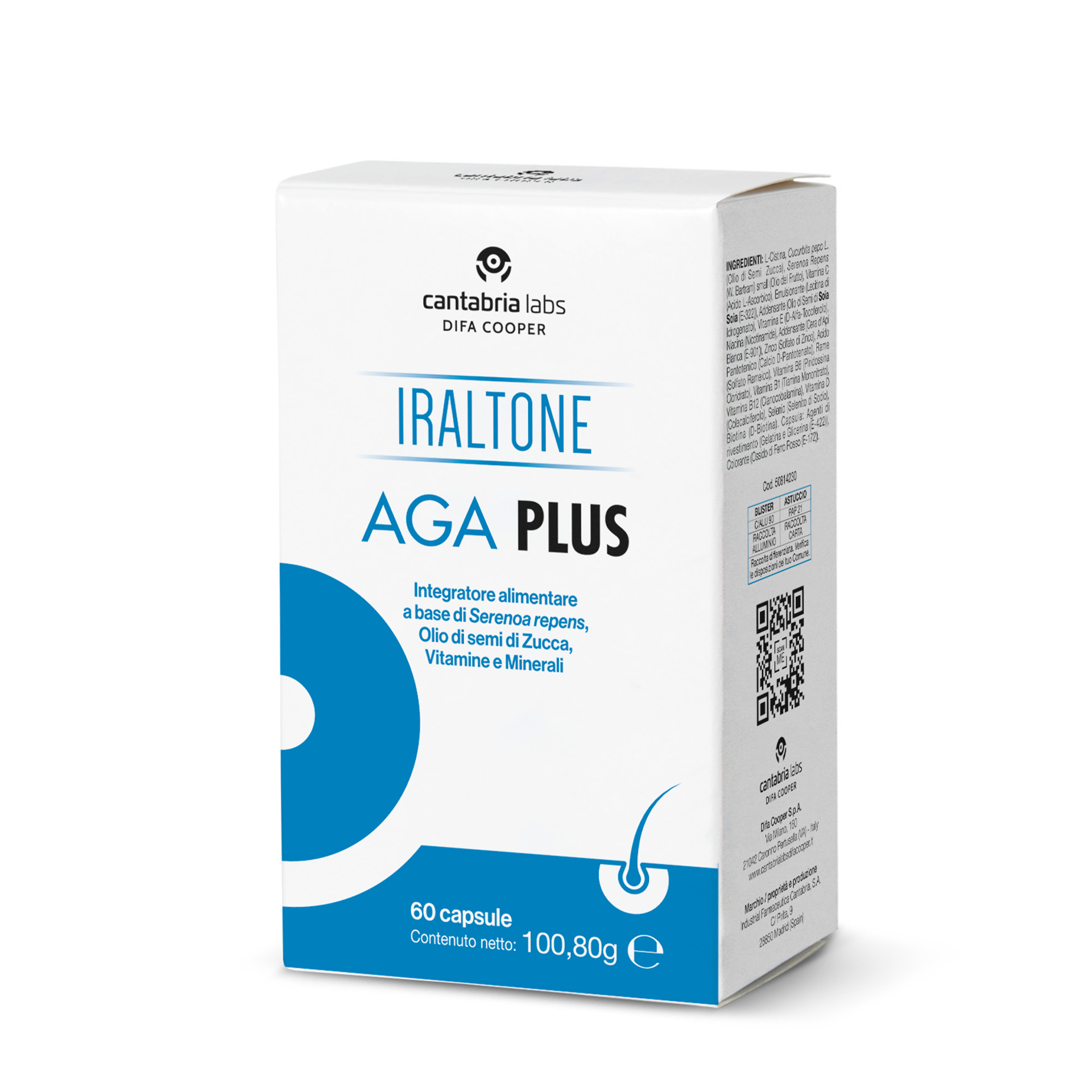 Iraltone Aga Plus Integratore Antiossidante per Pelle e Capelli 60 capsule
