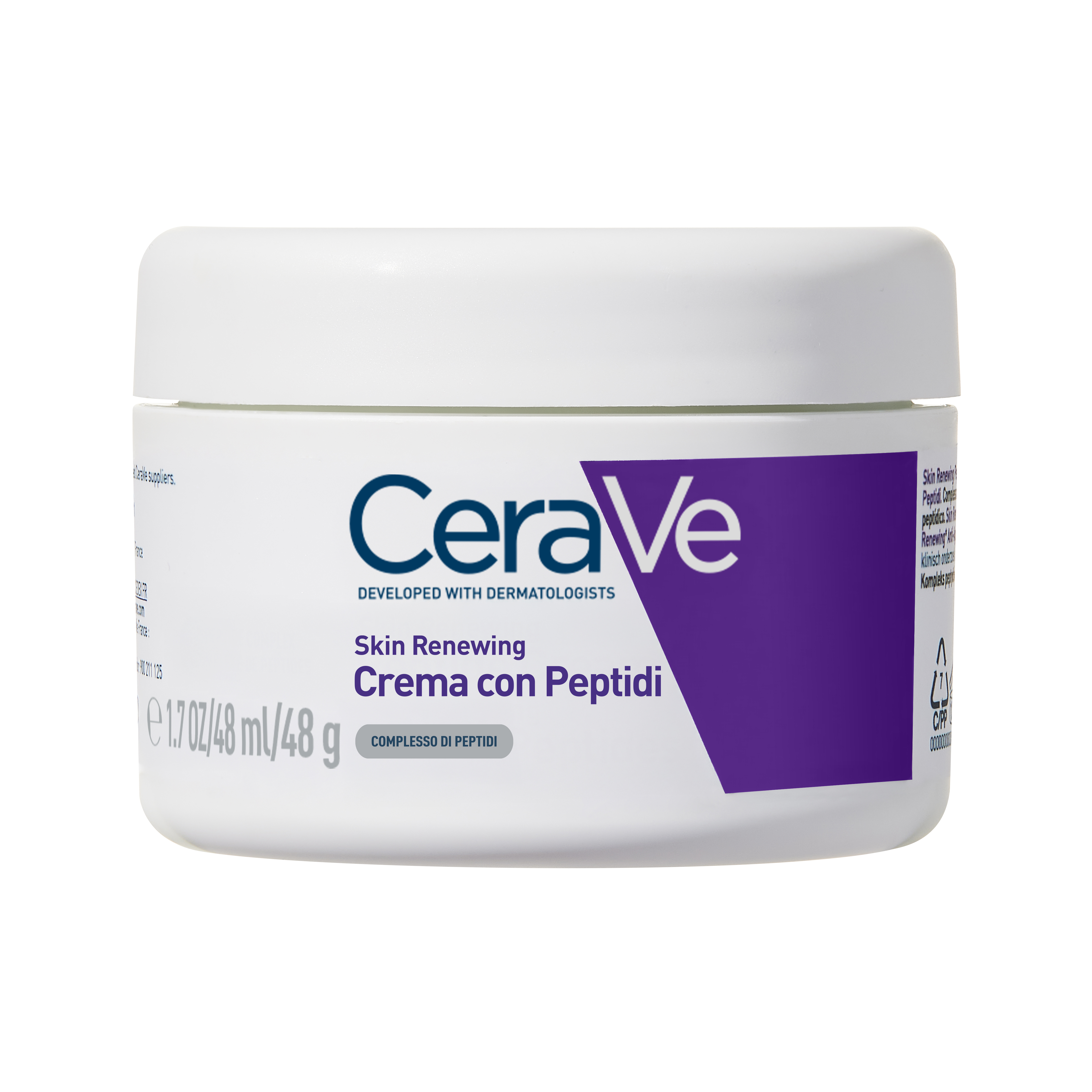 Cerave Skin Renewing Crema Viso Levigante E Idratante Con Peptidi 48 g