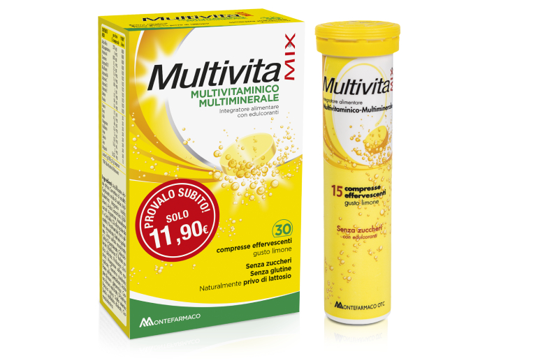 Montefarmaco Multivitamix Multivitaminico Multiminerale 30 compresse Effervescenti