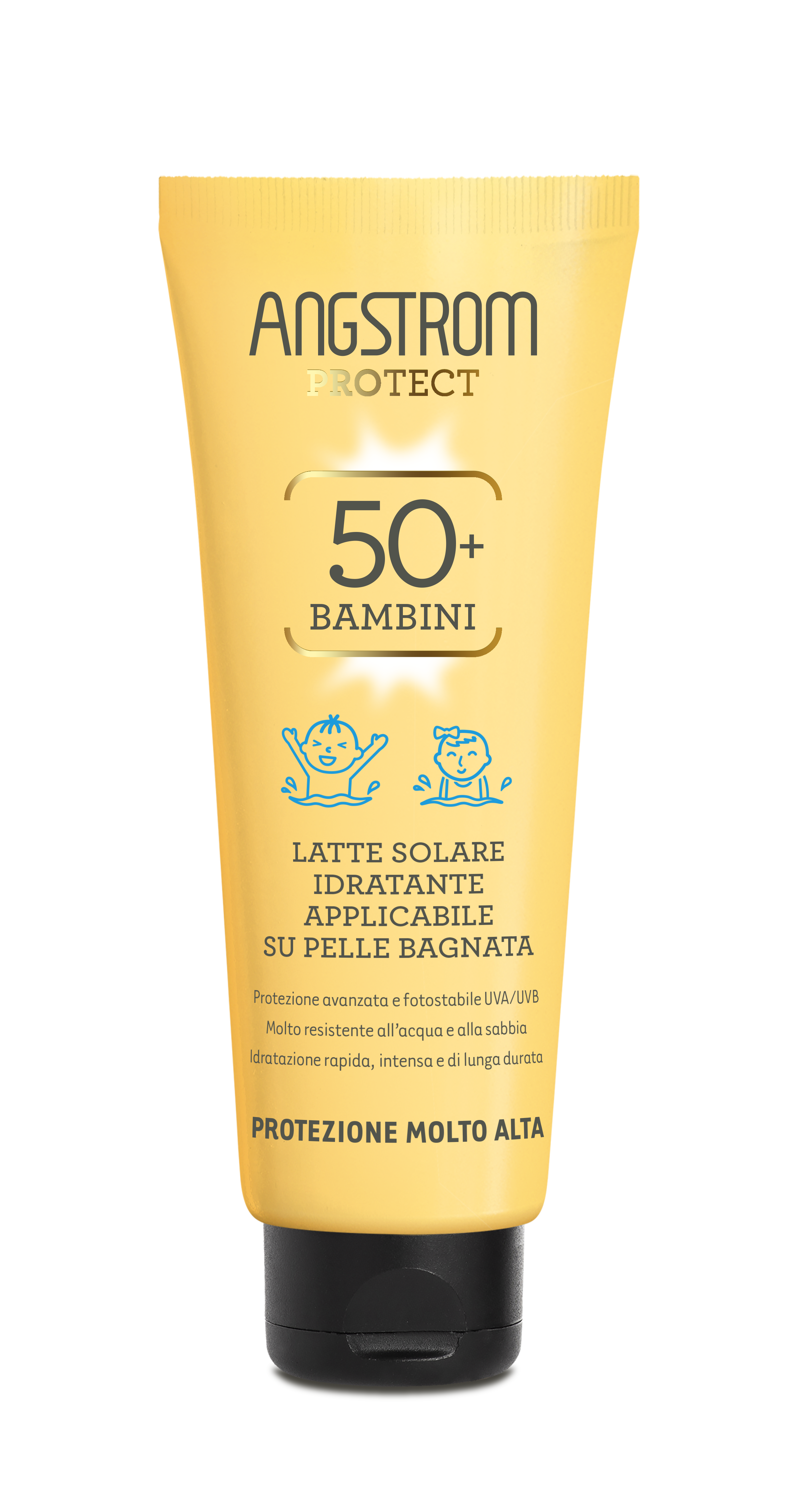 Angstrom Hydraxol Kids Pelle Bagnata Latte Solare Idratante Bambini 50+