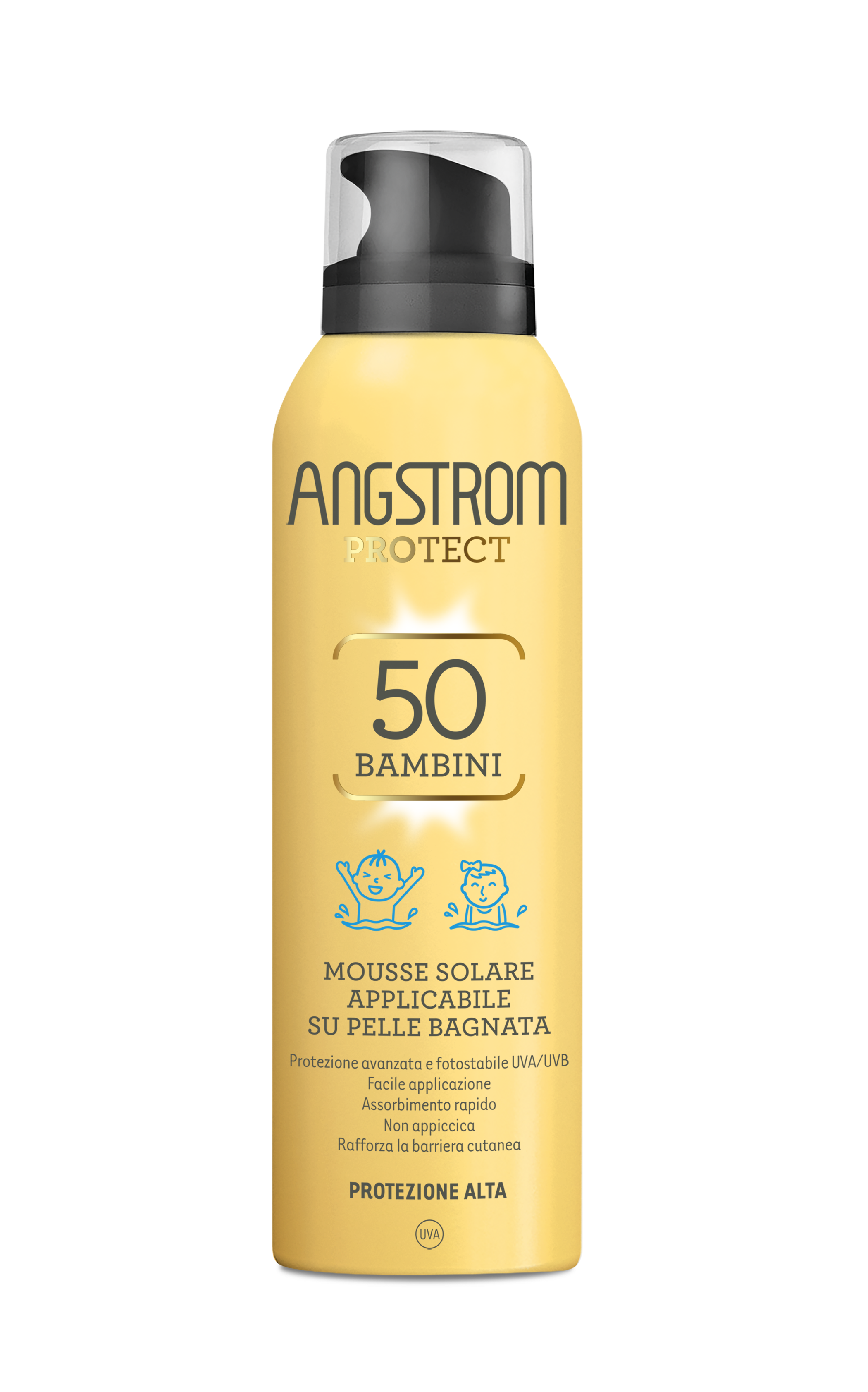 Angstrom Kids Mousse Latte Solare Bambini SPF50 Viso 150 ml