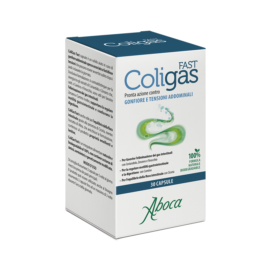 Aboca Coligas Fast Integratore Contro Gonfiore Addominale 30 capsule
