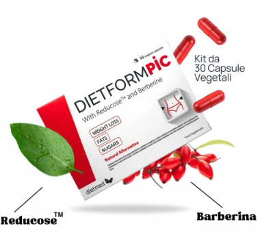 DietformPic Integratore alimentare Per il Controllo del Peso Corporeo 30 Capsule