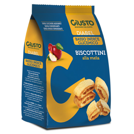 Giusto Diabel Biscottini alla Mela Senza Zuccheri Aggiunti 250 g Taglio Prezzo