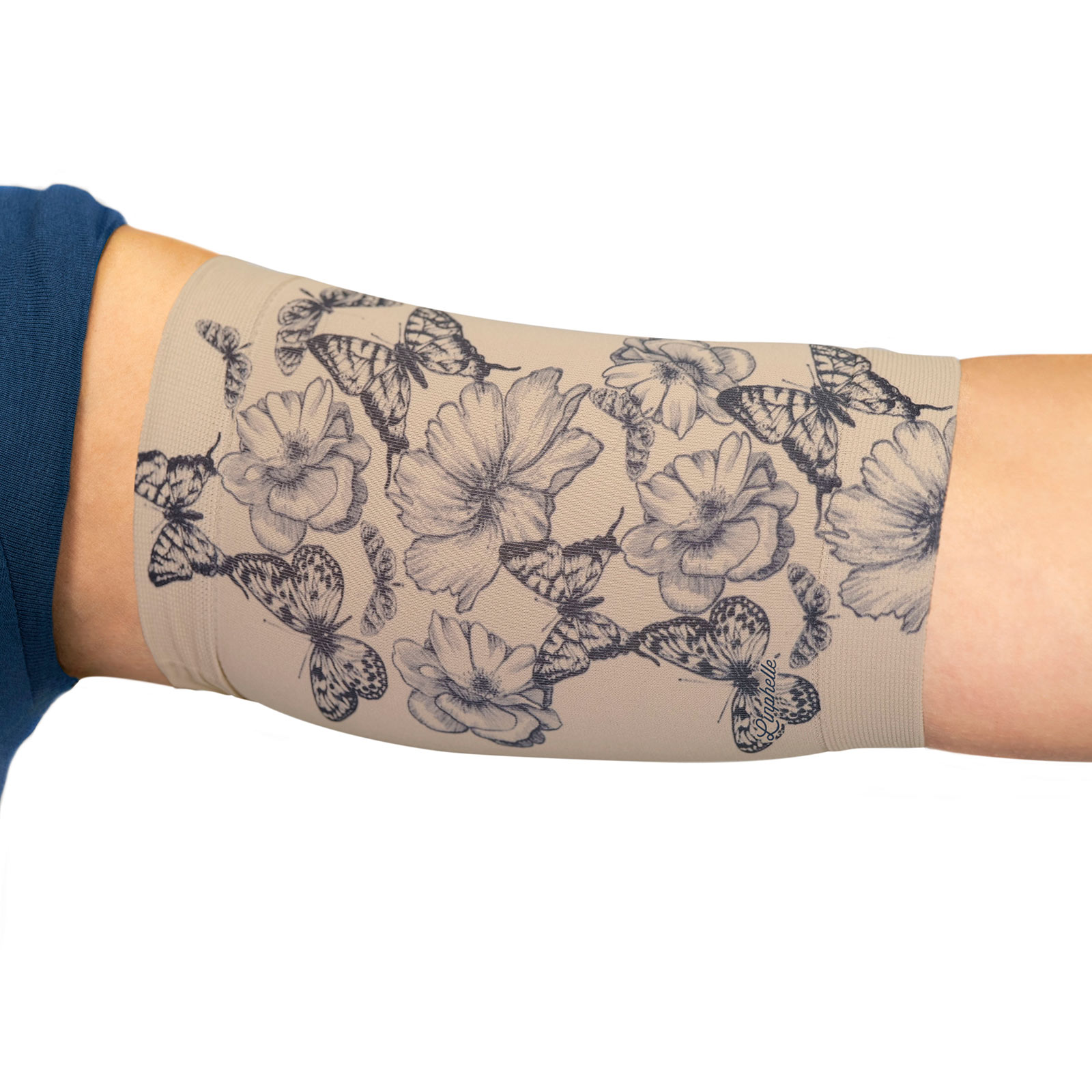 Linphelle Coverpicc Fascia per Catetere PICC Microfibra Fiore Farfalla