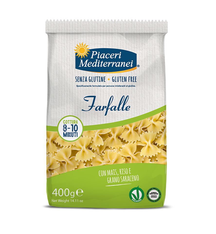 Piaceri Mediterranei Farfalle Pasta Senza Glutine 400 g