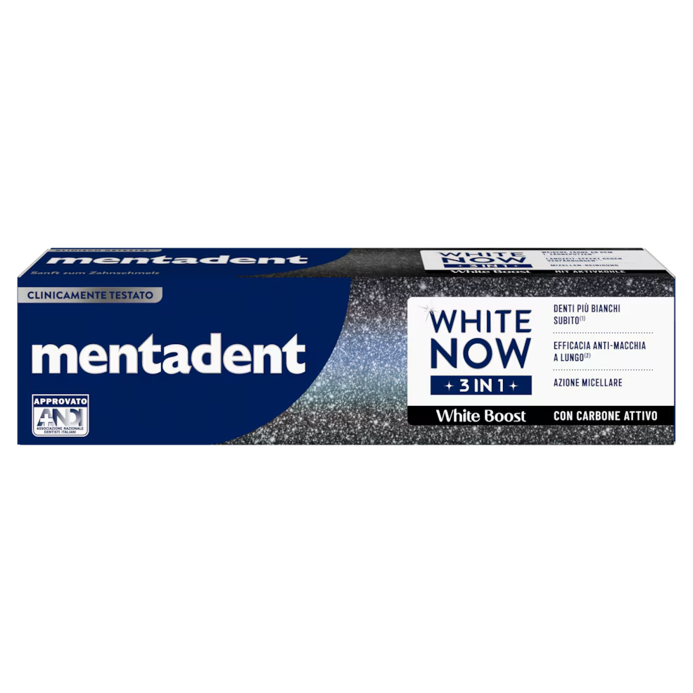 Mentadent White Now 3IN1 White Boost Dentifricio Sbiancante 75 ml